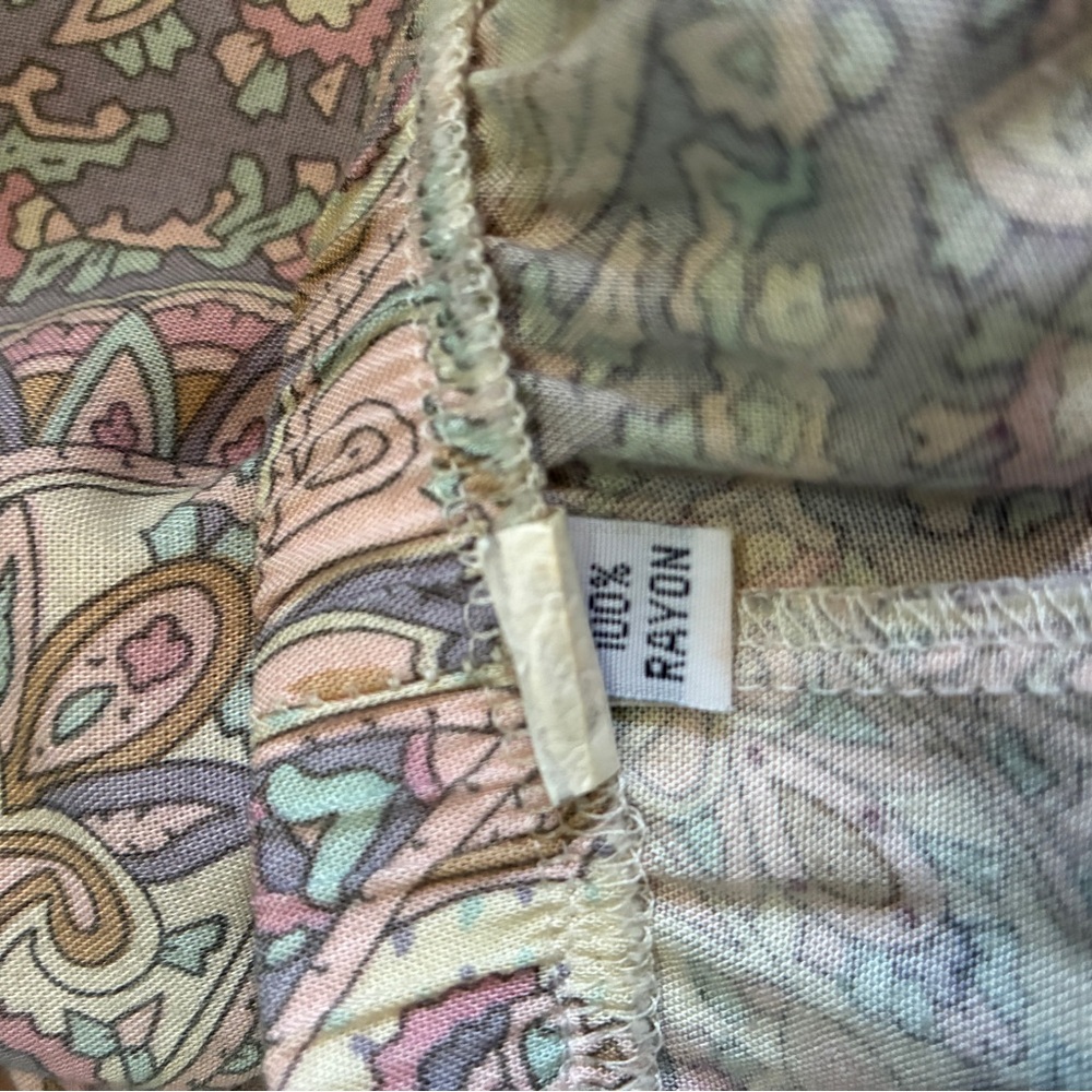 Boho Festival coquette Indie Peasant Prairie 90s Elegant Paisley Skirt Sz 6 - Picture 8 of 9
